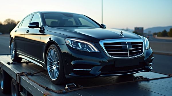 Transport de voiture de luxe : camion fermé, sangles et assurance tous risques